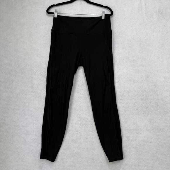 Athleta Leggings Womens Medium Black High Rise Yoga Supplex Lycra Nylon Stretch - Picture 1 of 10